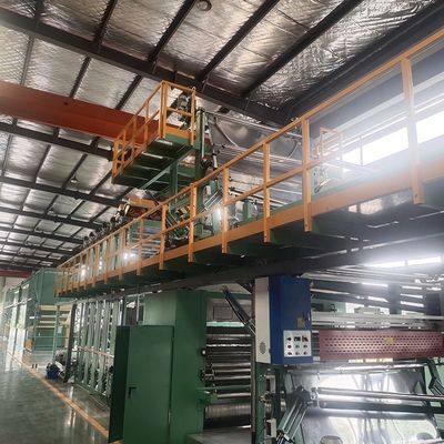 50KW 자동 스폰지 폼 불 불 불 라미네이팅 머신 카펫 제작 최대 1800m