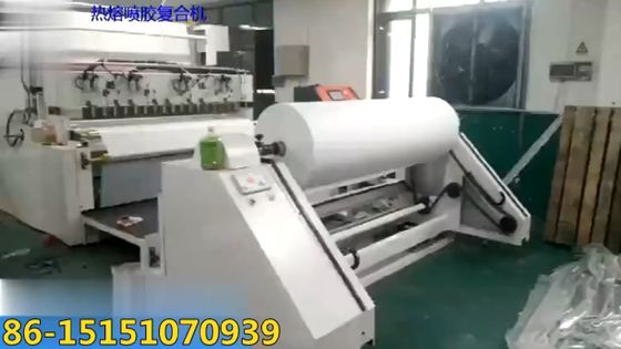 의료 스폰지/공 및 직물/인공 가죽을 위한 뜨거운 녹음 접착제 코팅 기계